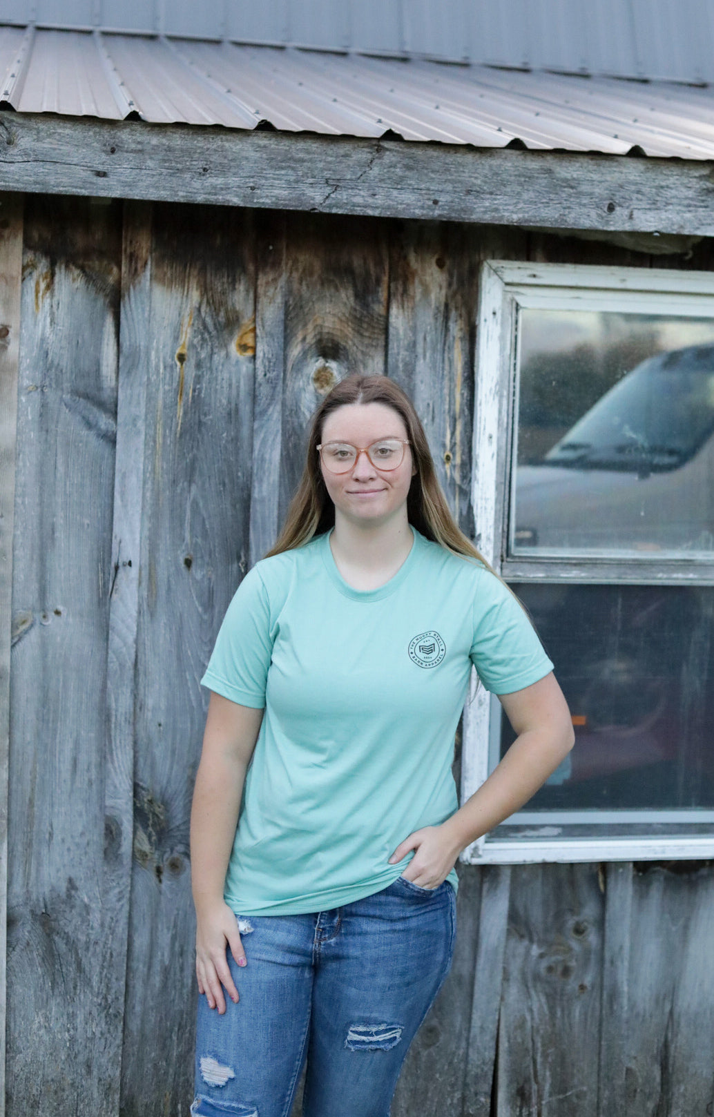 Teal adult tee
