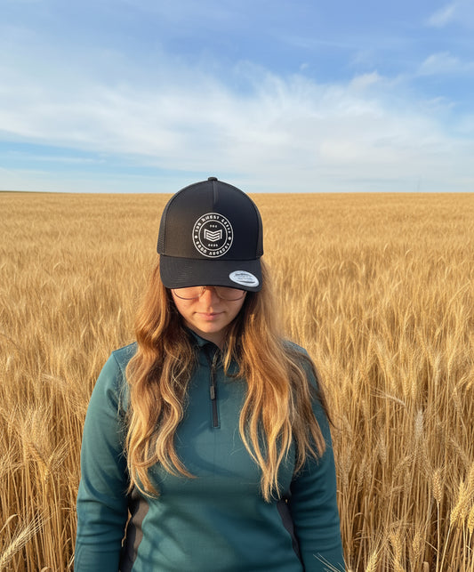 Black trucker hat